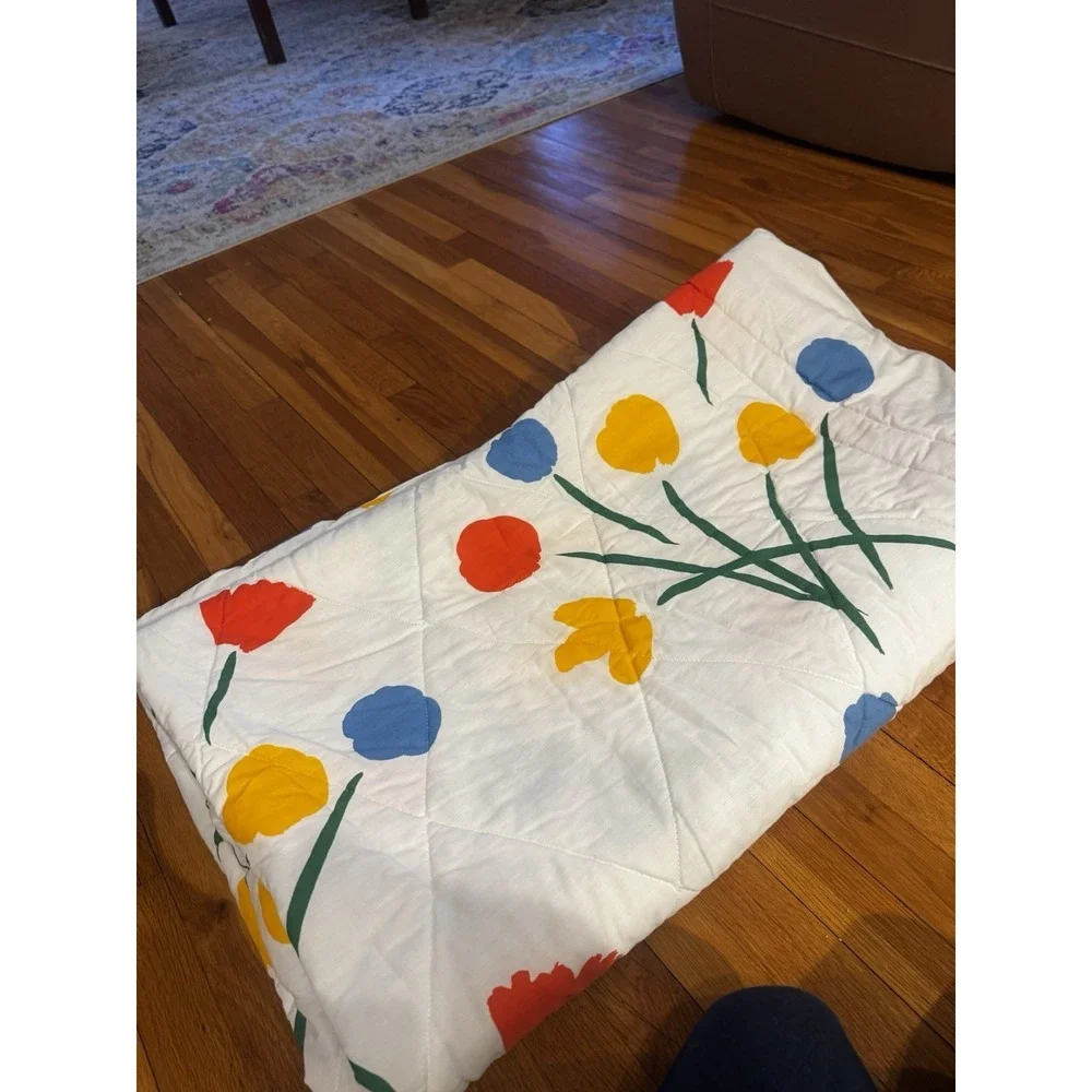 Marimekko Comforter TWIN Floral Comforter Dan River Seven Flowers 1979 EUC